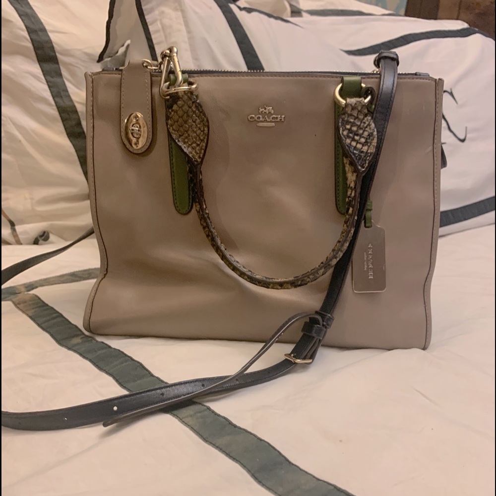 “rare” coach “Crosby” colorblock tote